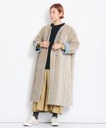 コットンベルベットキルティング　コート